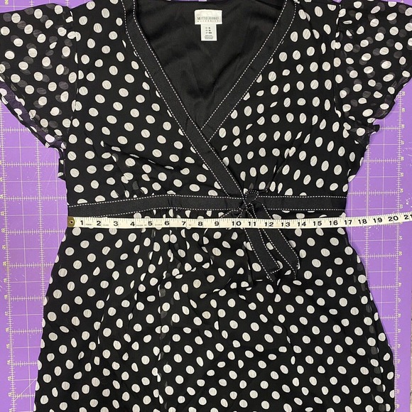 Motherhood Maternity Dress Black and White Polka Dot Pregnancy Baby Shower - Picture 14 of 16
